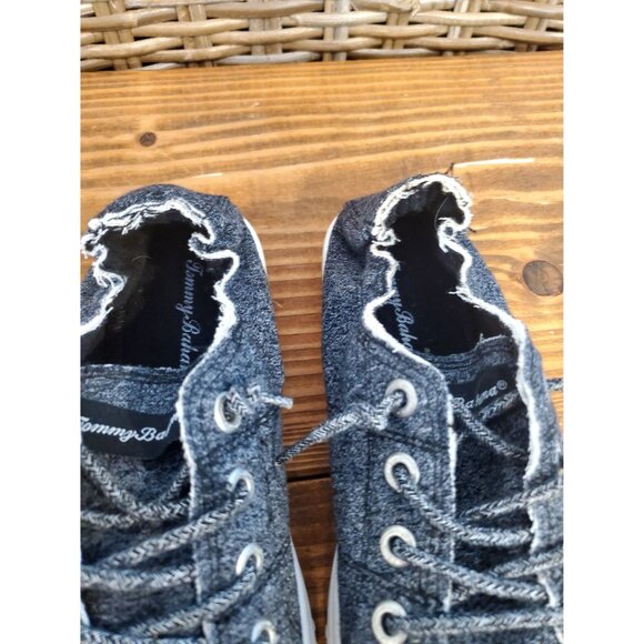 Tommy Bahama Womens Slip-On Sneakers Lace-Up Detail Heathered Gray Knit Size 7 - Picture 4 of 10